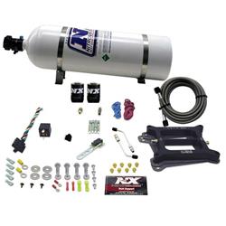 Nitrous System, 15 lb Bottle, 4150 4-Barrel/Gas, 100-200-300-400-500 HP, Kit