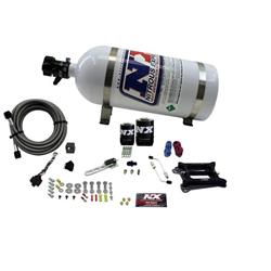 Nitrous Oxide System, RNC, Wet, 10 lb. Bottle, White, Square Bore, 4150, 4-Barrel, Kit