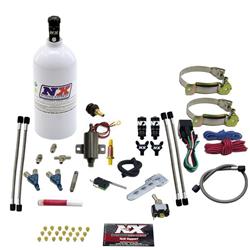 Nitrous Oxide System, Motorcycle/Jet Ski, Wet, 10-25 hp, 2.5 lb. Bottle, White, Carburetor/Fuel Injection, Kit