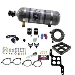 Nitrous Oxide System, Billet Crossbar, Wet Style, Dominator 4500 Series Plate, 12 lb. Bottle, Kit