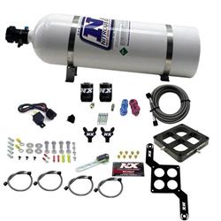 Nitrous Oxide System, Billet Crossbar, Wet Style, Dominator 4500 Series Plate, 15 lb. Bottle, Kit