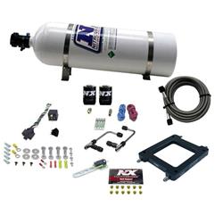 Nitrous System, 15 lb Bottle, Dominator, Gemini Twin Pro-Power Alcohol, 100-200-300-400-500 HP, Kit