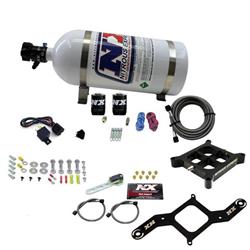 Nitrous Oxide System, Billet Crossbar, Wet Style, Square Bore Plate, 10 lb. Bottle, Kit