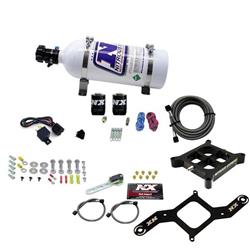 Nitrous Oxide System, Single Entry Billet Crossbar, Wet Style, Square Bore Plate, 5 lb. Bottle, Kit