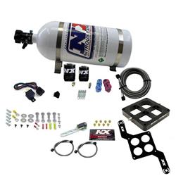 Nitrous Oxide System, Single Entry Billet Crossbar, Wet Style, Dominator 4500 Series Plate, 10 lb. Bottle, Kit