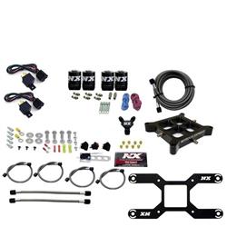 Nitrous Oxide System, Billet Crossbar, Wet Style, Square Bore Plate, Dual Stage, Kit