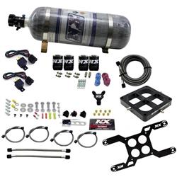 Nitrous Oxide System, Billet Crossbar, Dominator 4500 Series Plate, Wet, Microswitch, Bottle, Dual Stage, Kit