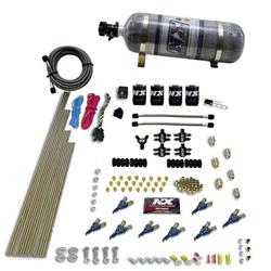 Nitrous Oxide System, Piranha, Direct Port, Wet, 200-500 hp, 12 lb. Bottle, EFI, Kit