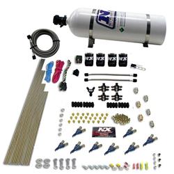 Nitrous Oxide System, Piranha, Direct Port, Wet, 200-500 hp, 10 lb. Bottle, EFI, Kit
