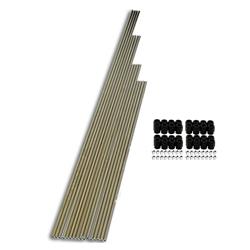 Steel Tubing; Stainless Steel Tubing Kit; 8 cyl.; 4-14 in./4-16 in./4-20 in./4-24 in.; Incl. B-Nuts/Sleeves