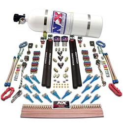 Nitrous System, Dual Pro-Shk/Gas Kit, 200-1200 HP, 4 Fuel, 2 Supershark Solenoid, No Bottle