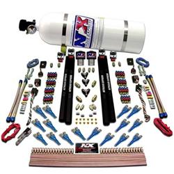 Nitrous System, 15 lb Bottle, Dual Pro-Shk/Gas Kit, 200-1200 HP, 4 Fuel, 2 Supershark Solenoid, Kit