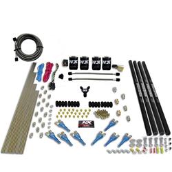 Nitrous System, Pro-Shk/Gas Kit, 200-300-400-500-600 HP, 4 Solenoids w/ Rails, No Bottle