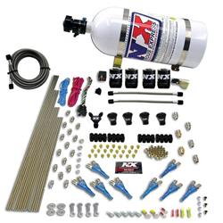 Nitrous System, 10lb Bottle, Pro-Shk/Gas Kit, 200-300-400-500-600 HP, 4 Solenoids, Kit