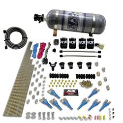 Nitrous System, 12 lb Bottle, Pro-Shk/Gas Kit, 200-300-400-500-600 HP, 4 Solenoids, Kit