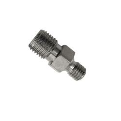 Fitting, Adapter, AN to UNF, Straight, Brass, Nickel Plated, 1/4-28 in., -3 AN, Each