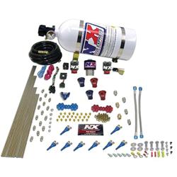 Nitrous System, 10lb Bottle, Pro-Shk/Gas Kit, 200-300-400-500-600 HP, 2 Fuel, 1 Supershark Solenoid, Kit
