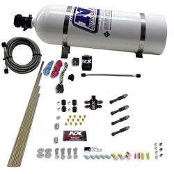 DRY DIRECT PORT NITROUS SYSTEM. 4 CYLINDER W/ 15LB BOTTLE