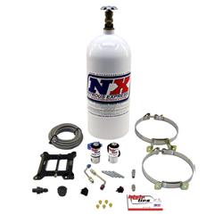 Nitrous Oxide System, MainLine, Wet, 100-250 hp, 10 lb. Bottle, White, Square Bore, 4-Barrel, Kit