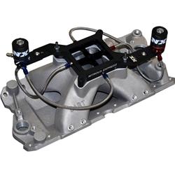 Nitrous Express Stage 6 Nitrous Plate, 4150 Flange, Crossbar, Wet, Aluminum, Black Anodized, Universal, Each