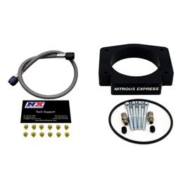 Nitrous Oxide Plate, LS Plate Conversion, 90mm, Aluminum, Black Anodized, 1.000 in. Height, Kit