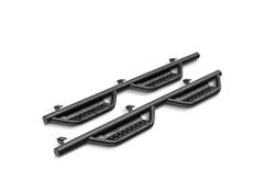 Step Bars, Nerf Bars, RS, Steel, Textured Black Powdercoated, 2 in. Diameter, Chevy, GMC, Pair