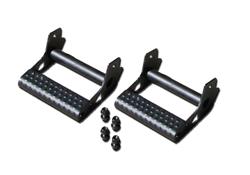 Steps, Rock Rails Bolt-On Detachable Truck Steps, Steel, Black Powdercoated, Pair