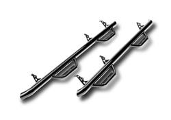 Step Bars, Nerf Bars, Cab Length, Steel, Textured Black Powdercoated, 3 in. Diameter, Chevrolet, GMC, Pair