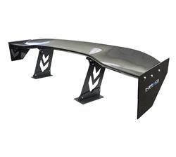 Carbon Fiber Spoiler - Universal (59") w / NRG arrow cut out stands and NRG logo large end plates