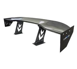 Carbon Fiber Spoiler - Universal (59") w / NRG arrow cut out stands and large end plates