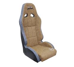 Defender water resistant steel frame suspension seats Brown with Grey trim w/ Defender logo