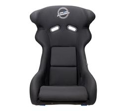 FRP Bucket Seat - White finish with Arrow Embroidery and Blue Side Mount Bracket