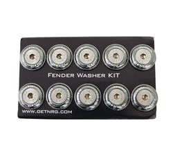 Fender Washer Kit, Set of 10, Gun Metal, Rivets for Plastic