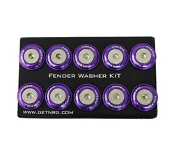 Fender Washer Kit, Set of 10, Purple, Rivets for Plastic