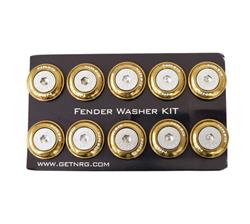 Fender Washer Kit, Set of 10, Titanium, Rivets for Plastic