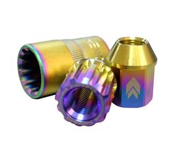 M12 x 1.5 Titanium Neochrome Lug Nut Set 21 pc / Lock Key Socket