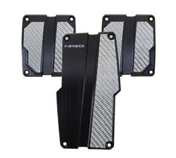 Brushed Aluminum Sport Pedal Black w/ Silver Carbon MT