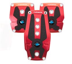 Brushed Red aliminum sport pedal w/ Black rubber inserts MT