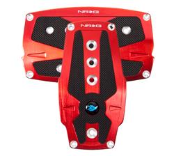 Brushed Red aliminum sport pedal w/ Black rubber inserts AT