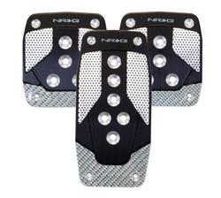 Aluminum Sport Pedal Black w/ Silver Carbon MT