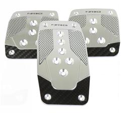 Aluminum Sport Pedal Silver w/ Black Carbon MT