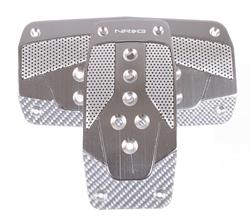 Aluminum Sport Pedal Gun Metal w/ Silver Carbon AT