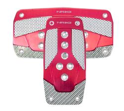 Aluminum Sport Pedal Red w/ Silver Carbon AT