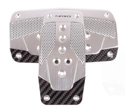 Aluminum Sport Pedal Silver w/ Black Carbon AT