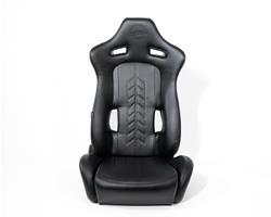 "The Arrow" NRG Sports Vinyl Seat Black w/ Black Stitch plus Pressed NRG logo