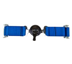 Harness, Complete, 4-Point, Buckle, Blue, 2 in., Individual Shoulders, Pull Down, Bolt-In, Floor Mount, Each