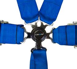 Harness, Complete, 6-Point, Camlock, Blue, 3 in., Individual Shoulders, Pull Down, Bolt-In, Floor Mount, Each