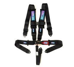 Harness, Complete, 5-Point, Latch, Black, 3 in., Individual Shoulders, Pull Down, Bolt-In, Floor Mount, Shoulder Pads, SFI, Each