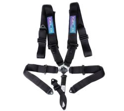 Harness, Complete, 5-Point, Camlock, Black, 3 in., Individual Shoulders, Pull Down, Bolt-In, Floor Mount, Shoulder Pads, SFI, Each