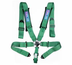 Harness, Complete, 5-Point, Camlock, Green, 3 in., Individual Shoulders, Pull Down, Bolt-In, Floor Mount, Shoulder Pads, SFI, Each